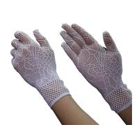 EWUHYFP 2pair Women Dark Mourning Black Spider Web Long Half Finger Glove Female Lace Sport Cycling Sunscreen Sleeve Mitten(Dark Grey)