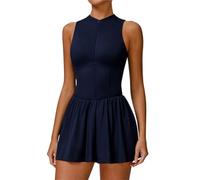 EWUHYFP Body for Pilates for mujer, conjunto de mono Yoga, vestido Sexy antideslumbrante una pieza for baile, Ballet, deportes, gimnasio, Push Up, correr y tenis(Blue,S)