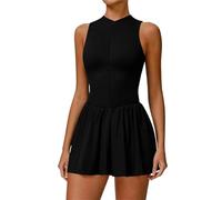 EWUHYFP Body for Pilates for mujer, conjunto de mono Yoga, vestido Sexy antideslumbrante una pieza for baile, Ballet, deportes, gimnasio, Push Up, correr y tenis(Black,M)