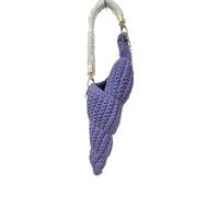 EWUHYFP Bolso de Mano Tejido Calado Bolso bandolera de concha mar tejido a mano en color puro