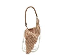 EWUHYFP Bolso de Mano Tejido Calado Bolso bandolera de concha mar tejido a mano en color puro