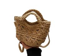 EWUHYFP Bolso de Mano Tejido Calado Bolso bandolera de punto, diseño casual playa, pequeño bolso mano tejido for mujer