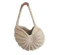 EWUHYFP Bolso de Mano Tejido Calado Bolso de mano crochet con forma concha, tejido a, color liso, for mujer, elegante, delicado, compacto y, for noche