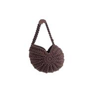EWUHYFP Bolso de Mano Tejido Calado Bolso de mano tejido a for mujer, estilo concha, mini bolso muñeca