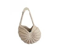 EWUHYFP Bolso de Mano Tejido Calado Bolso de mano tejido a for mujer, estilo concha, mini bolso muñeca