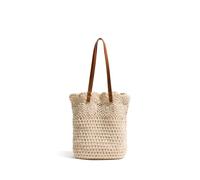 EWUHYFP Bolso de Mano Tejido Calado Bolso de mano tejido con hilo algodón, verano, un solo hombro, gran capacidad, color liso