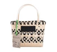 EWUHYFP Bolso de Mano Tejido Calado Bolso de mano tejido gran capacidad, bolso playa verano, moda con diseño cuadros, hombro uso diario