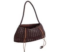 EWUHYFP Bolso de Mano Tejido Calado Bolso de mujer PU tejido a mano, tipo canasta verduras, estilo velero, informal, for vacaciones, bandolera
