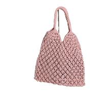 EWUHYFP Bolso de Mano Tejido Calado Bolsos de hombro con agujeros for mujer, paja gran capacidad, estilo vintage, for viaje, playa, compras