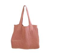 EWUHYFP Bolso de Mano Tejido Calado Bolsos de hombro punto for mujeres y niñas, estilo retro, tejido hueco, gran capacidad, for compras, ganchillo