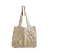 EWUHYFP Bolso de Mano Tejido Calado Bolsos de hombro punto for mujeres y niñas, estilo retro, tejido hueco, gran capacidad, for compras, ganchillo