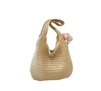 EWUHYFP Bolso de Mano Tejido Calado Bolsos de hombro ratán moda for mujer, bolsos tejidos for, paja gran capacidad for playa verano, mano casuales