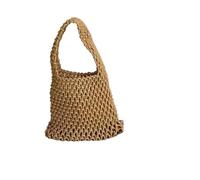 EWUHYFP Bolso de Mano Tejido Calado BoltBolsos de mano tejidos a verano, playa ganchillo, bolso hueco, paja for mujer