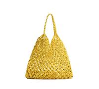 EWUHYFP Bolso de Mano Tejido Calado Elegantes bolsos de hombro tejidos tipo hobo, hechos a mano, con diseño red pesca, for playa, viajes, compras verano