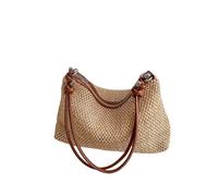 EWUHYFP Bolso de Mano Tejido Calado Straw Bag Large Capacity Summer Beach Shoulder Women Girls Handbag Rattan Woven Tote For Ladies