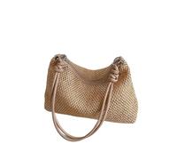 EWUHYFP Bolso de Mano Tejido Calado Straw Bag Large Capacity Summer Beach Shoulder Women Girls Handbag Rattan Woven Tote For Ladies