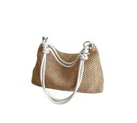 EWUHYFP Bolso de Mano Tejido Calado Straw Bag Large Capacity Summer Beach Shoulder Women Girls Handbag Rattan Woven Tote For Ladies