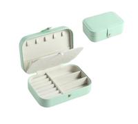 EWUHYFP Caja de joyería portátil Organizador Joyas Exhibidor Estuche Viaje Cajas Almacenamiento Cuero con Botones(Dark Brown)