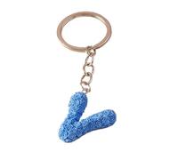 EWUHYFP Charm De Llavero Cute Rose Flower Creative Initial LettersKeychain For Women Girls Alphabet Keyring Pendants Handbag Decor Jewelry(Coffee)