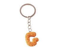 EWUHYFP Charm De Llavero Cute Rose Flower Creative Initial LettersKeychain For Women Girls Alphabet Keyring Pendants Handbag Decor Jewelry(Yellow)