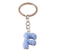 EWUHYFP Charm De Llavero Cute Rose Flower Creative Initial LettersKeychain For Women Girls Alphabet Keyring Pendants Handbag Decor Jewelry(Blue)