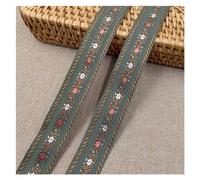 EWUHYFP Cinchas Multiusos Cinta Jacquard Bordada con pequeña Flor Brillante, 5 Yardas, 25-35MM, Encaje for Adornos for el Cabello DIY, Accesorios for Collar de Mascota DIY(07 25MM)