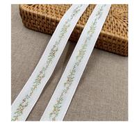 EWUHYFP Cinchas Multiusos Cinta Jacquard Bordada con pequeña Flor Brillante, 5 Yardas, 25-35MM, Encaje for Adornos for el Cabello DIY, Accesorios for Collar de Mascota DIY(01 25MM)