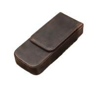 EWUHYFP Estuche Cuero Estuche de Cuero con 3 Ranuras for lápices, extraíble, for Oficina, Escuela, for Hombre, Mujer y niña(Coffee)