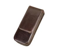 EWUHYFP Estuche Cuero Estuche de Cuero con 3 Ranuras for lápices, extraíble, for Oficina, Escuela, for Hombre, Mujer y niña(Oil Coffee)