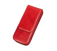 EWUHYFP Estuche Cuero Estuche de Cuero con 3 Ranuras for lápices, extraíble, for Oficina, Escuela, for Hombre, Mujer y niña(Red)