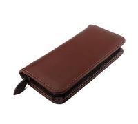 EWUHYFP Estuche Cuero Estuche de Cuero sintético for Pluma estilográfica con 3 Compartimentos, Cremallera, Hecho a Mano(Color 1)