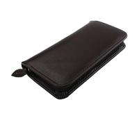 EWUHYFP Estuche Cuero Estuche de Cuero sintético for Pluma estilográfica con 3 Compartimentos, Cremallera, Hecho a Mano(Color 4)