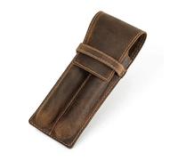 EWUHYFP Estuche Cuero Estuche for bolígrafos Vintage de Piel Caballo con Capacidad for 1-3 Plumas estilográficas(Brown for 2 Pens)