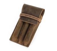 EWUHYFP Estuche Cuero Estuche for bolígrafos Vintage de Piel Caballo con Capacidad for 1-3 Plumas estilográficas(Brown for 3 Pens)