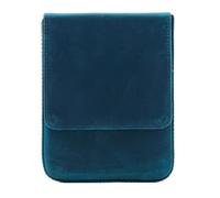 EWUHYFP Estuche Cuero Organizador de cajones magnético Cuero Hecho a Mano con 6 Ranuras, Caja Almacenamiento 13 x 16,5 3 cm(Blue)