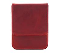 EWUHYFP Estuche Cuero Organizador de cajones magnético Cuero Hecho a Mano con 6 Ranuras, Caja Almacenamiento 13 x 16,5 3 cm(Red)
