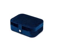 EWUHYFP Estuche Organizador de exhibición Anillos y Pendientes Lujo, Cajas joyería, Estuche Almacenamiento Joyas Terciopelo for Viaje, Regalo cumpleaños for Mujeres(Dark Blue)