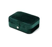 EWUHYFP Estuche Organizador de exhibición Anillos y Pendientes Lujo, Cajas joyería, Estuche Almacenamiento Joyas Terciopelo for Viaje, Regalo cumpleaños for Mujeres(Dark Green)