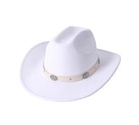 EWUHYFP Sombrero Cowboy Sombrero de vaquero elegante unisex color sólido con decoración en forma toro Retro(Color-31)