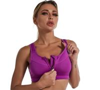 EWUHYFP Sujetador Cierre Delantero Front-Fastening Sports Bra Crop Top Fitness Women Sportswear Feminine Sport Bras For Gym Female Lingerie Running Push Up(M,Purple)