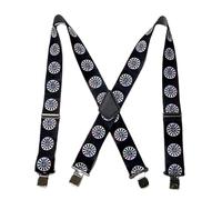EWUHYFP Tirantes para Hombre Tirantes elásticos cruzados for hombre con cuatro clips, 50 mm de ancho, fibra poliéster(Four clips-Color 01 5.0 * 120cm)