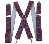 EWUHYFP Tirantes para Hombre Tirantes for hombre con cuatro clips, estampado triangular y cuadrilátero, estilo western, for adultos mayores. Accesorio de moda(Color 12)
