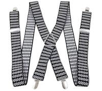 EWUHYFP Tirantes para Hombre Tirantes for hombre con cuatro clips, estampado triangular y cuadrilátero, estilo western, for adultos mayores. Accesorio de moda(Color 08)