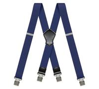 EWUHYFP Tirantes para Hombre Tirantes for hombre, resistentes, de 4 cm ancho, for pantalones vaqueros, vestir, elásticos en la espalda y ajustables(Blue)
