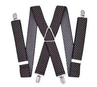 EWUHYFP Tirantes para Hombre Tirantes For Hombre, Resistentes, De Gran Tamaño, Ajustables, Elásticos, Con Espalda En X. For Mujer, For Pantalones 55 Pulgadas, Clips, A Cuadros(XXL)