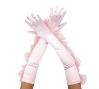EWUHYFP Women's Gloves 55Cm Pink Lace Long, European And American Fashion Wedding Dance Party(C106-4)