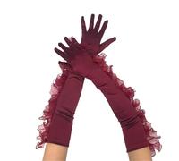 EWUHYFP Women's Gloves 55Cm Pink Lace Long, European And American Fashion Wedding Dance Party(C106-6)