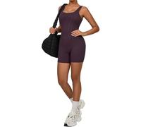EWUHYFP Yoga Pilates Body Sexy Back V Monos Chándal de mujer Una pieza Fitness Entrenamiento Mamelucos Ropa deportiva Conjunto gimnasio for mujeres(Purple,L)