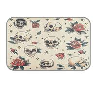 Ewusp Alfombrilla de refrigeración para perros de Old School Tattoo de 60 x 98 cm, resistente a los arañazos, alfombrilla fresca para mascotas, almohadilla de cama de seda de hielo para perros y gatos