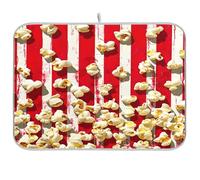 Ewusp Alfombrilla de secado de platos a rayas de palomitas de maíz para encimera de cocina, 40,6 x 45,7 cm, almohadilla de secado ultra absorbente, accesorios de cocina de múltiples usos
